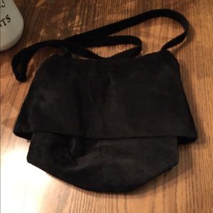 Hobo Style Black Suede Purse Great Fall Purse